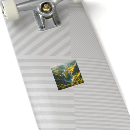 Beautiful River Square Stickers Scenic Decor Eco-Friendly Gift Journaling Stickers Outdoor Aesthetic - Paper products