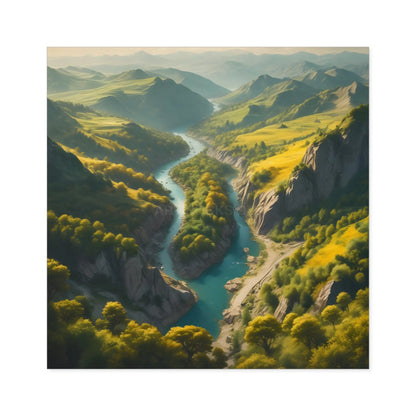 Beautiful River Square Stickers Scenic Decor Eco-Friendly Gift Journaling Stickers Outdoor Aesthetic - Square / 4’’ ×