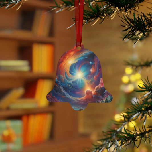 Bell Metal Ornament — Cosmic Nebula Spiritual Holiday Decoration - Bell / One Size - Home Decor
