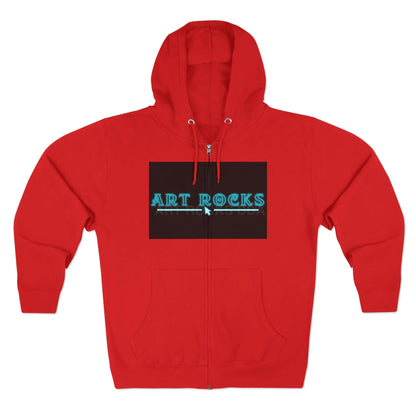 Bloomin’ Paradise Trademark Zip-Up Hoodie — Colorful Flower Sunglasses Logo - Hoodie