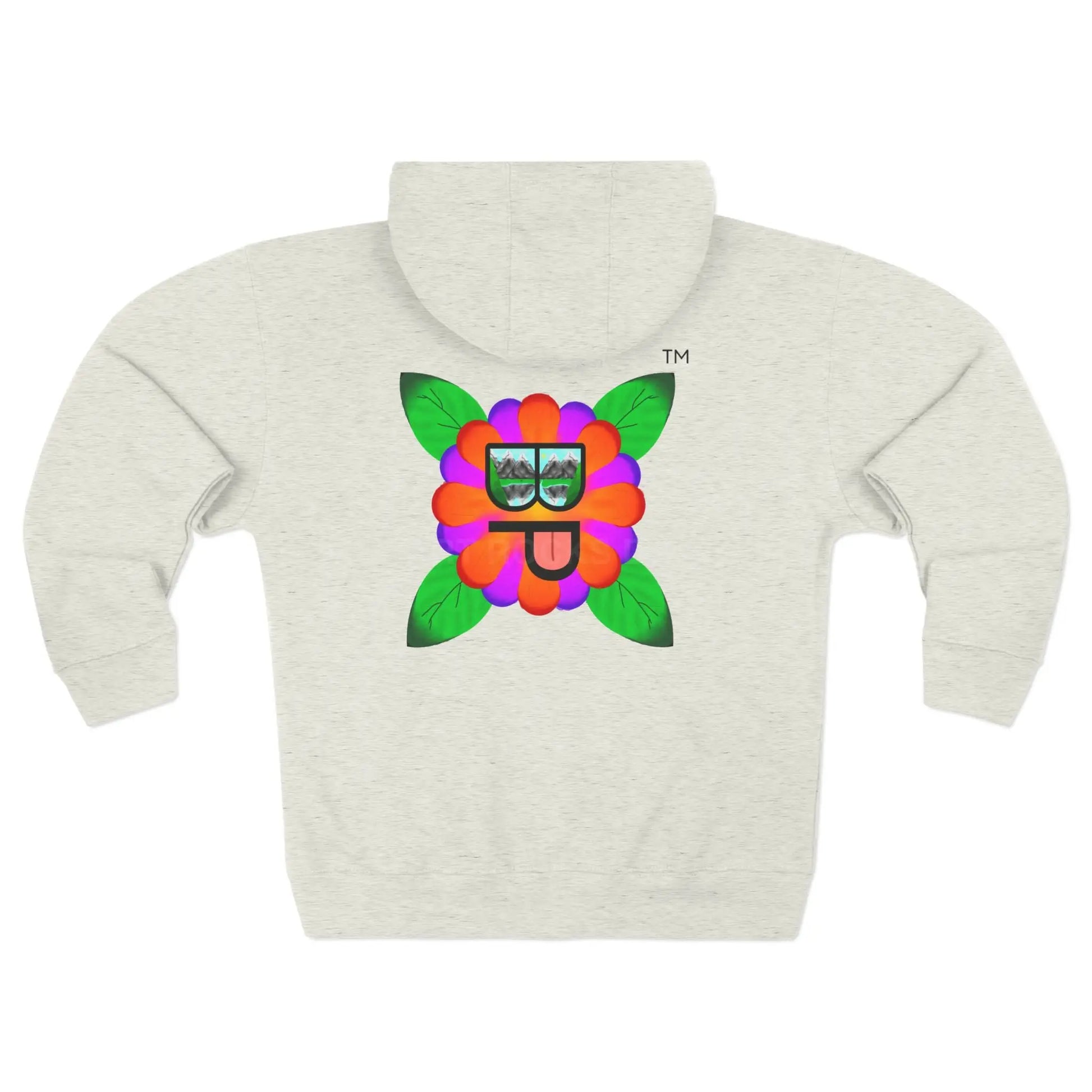 Bloomin’ Paradise Trademark Zip-Up Hoodie — Colorful Flower Sunglasses Logo - Hoodie