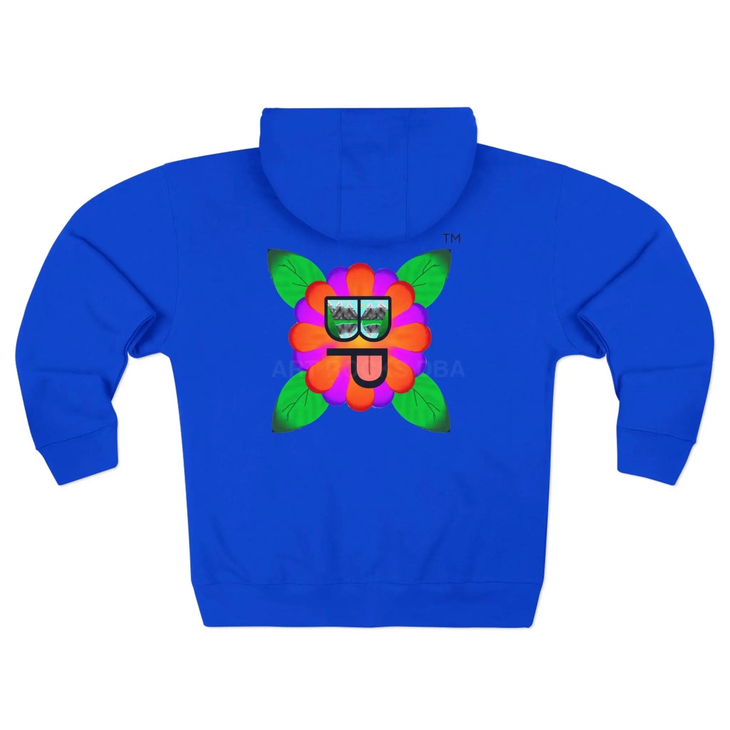 Bloomin’ Paradise Trademark Zip-Up Hoodie — Colorful Flower Sunglasses Logo - Hoodie