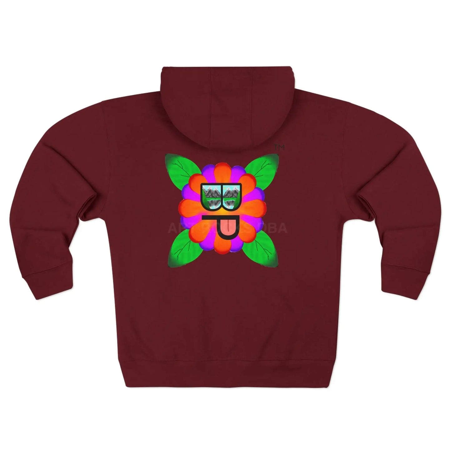 Bloomin’ Paradise Trademark Zip-Up Hoodie — Colorful Flower Sunglasses Logo - Hoodie