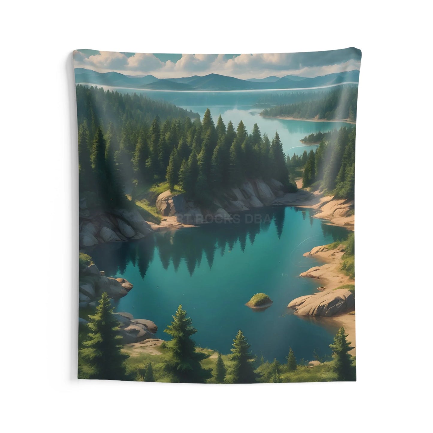 Blue Lake Indoor Wall Tapestries for Cozy Homes Bohemian Decor Scenic Landscape Tapestry Living Room Wall Art Gifts