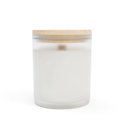 Cabin Campfire Candle — Frosted Glass 11oz - Home Decor