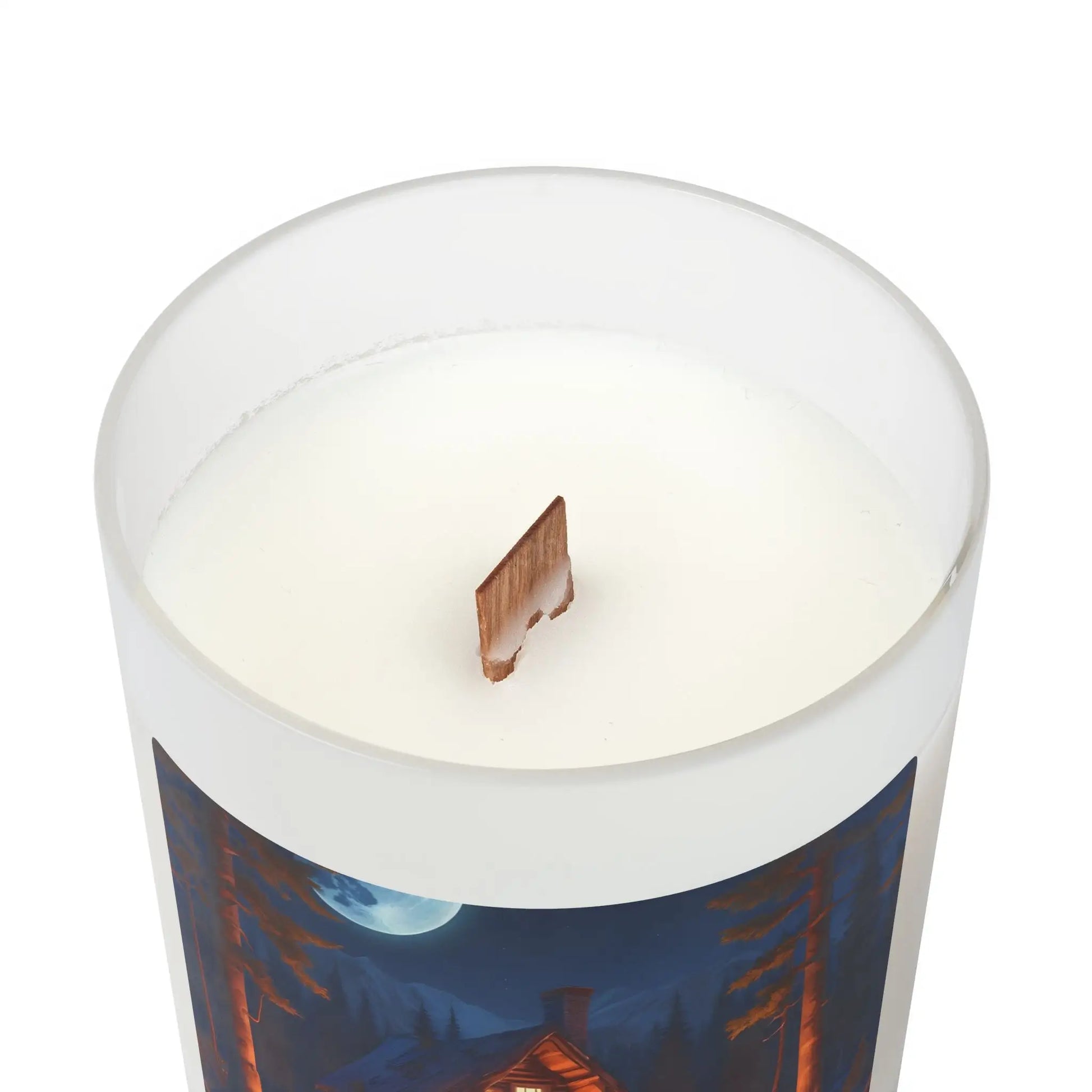 Cabin Campfire Candle — Frosted Glass 11oz - Home Decor