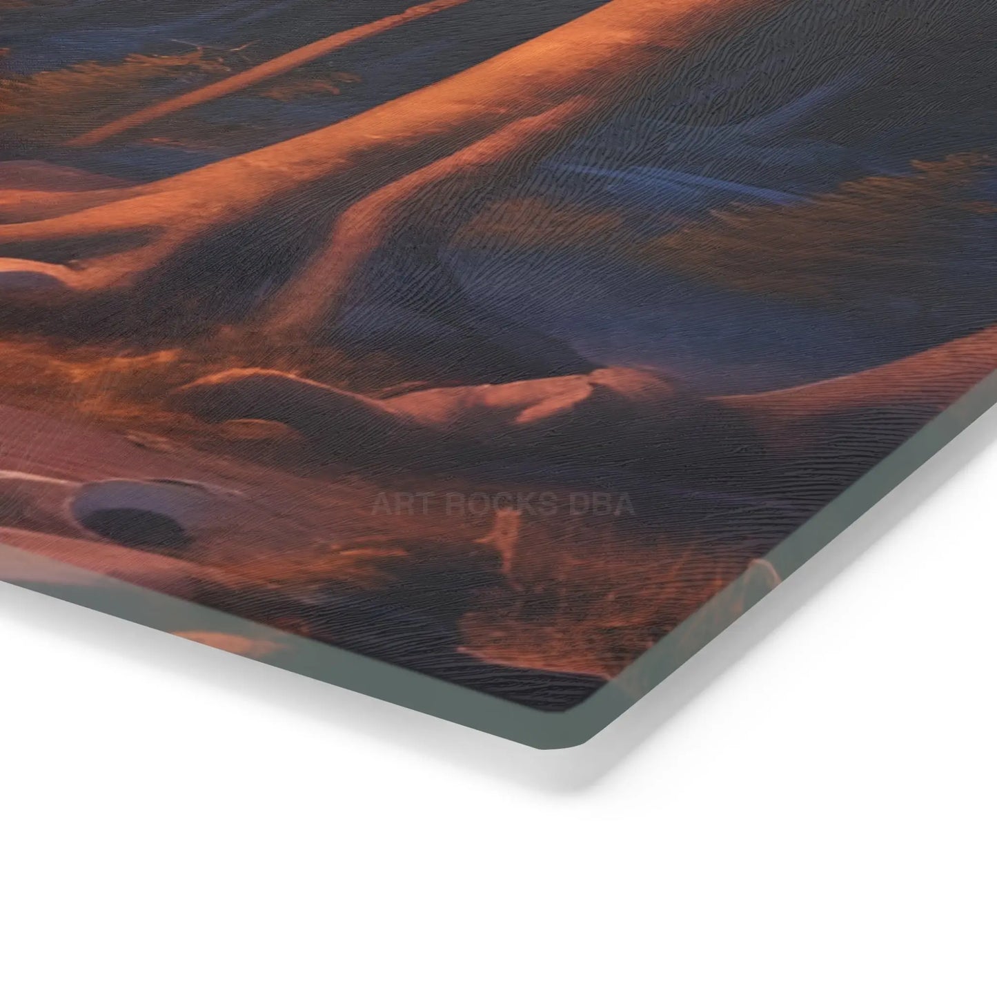 Cabin Campfire Cutting Board – Moonlit Log Cabin Kitchen Board - Home Decor