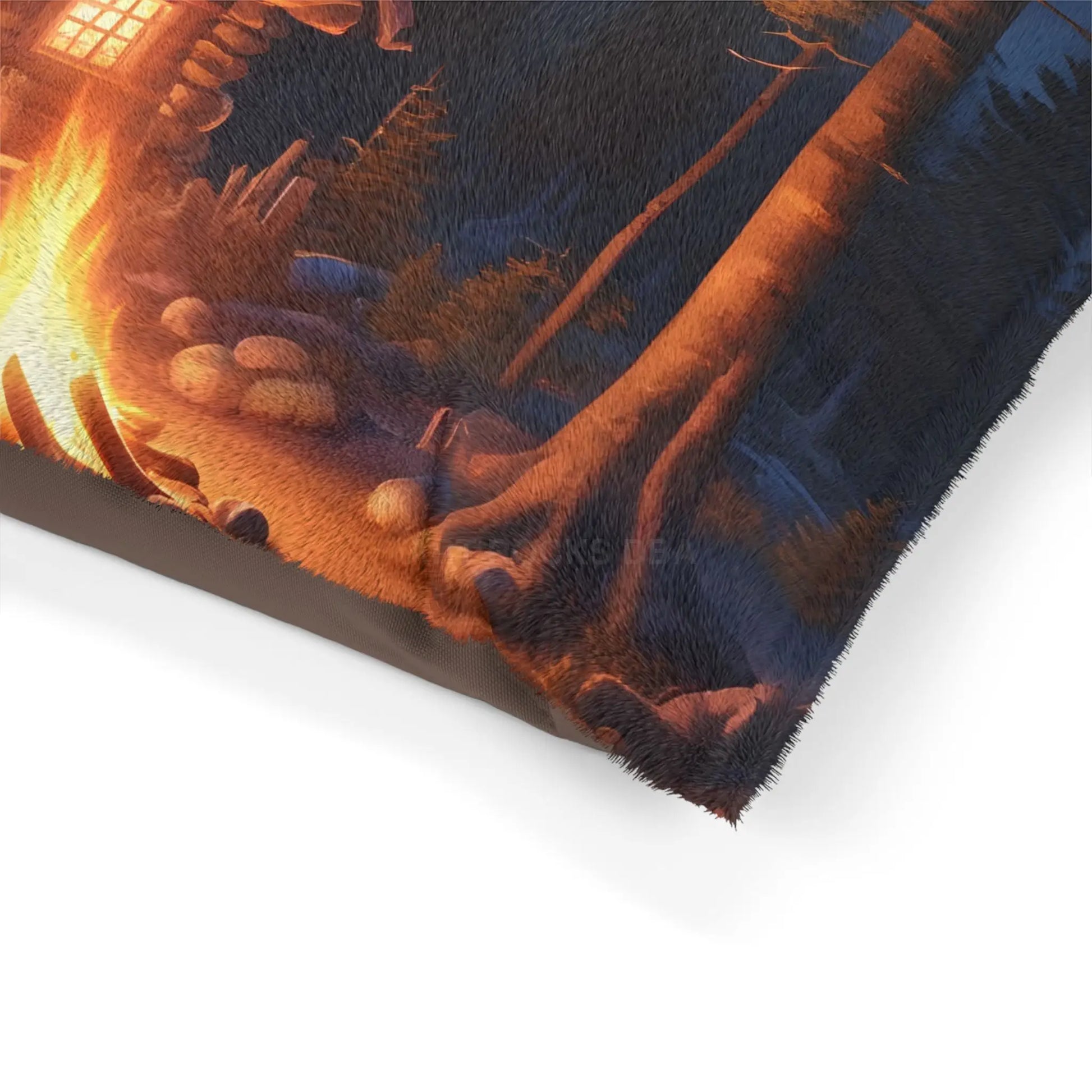 Cabin Campfire Pet Bed — Cozy Outdoor Log Cabin Dog/Cat Bed - Pets
