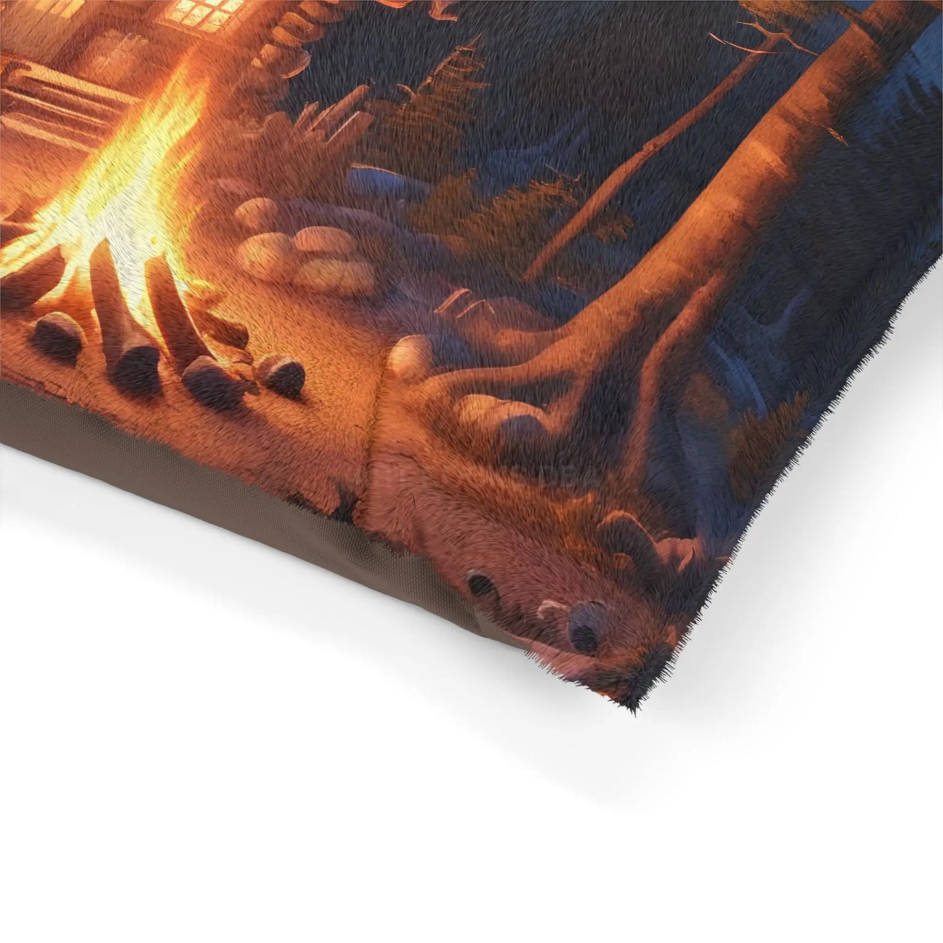 Cabin Campfire Pet Bed — Cozy Outdoor Log Cabin Dog/Cat Bed - Pets