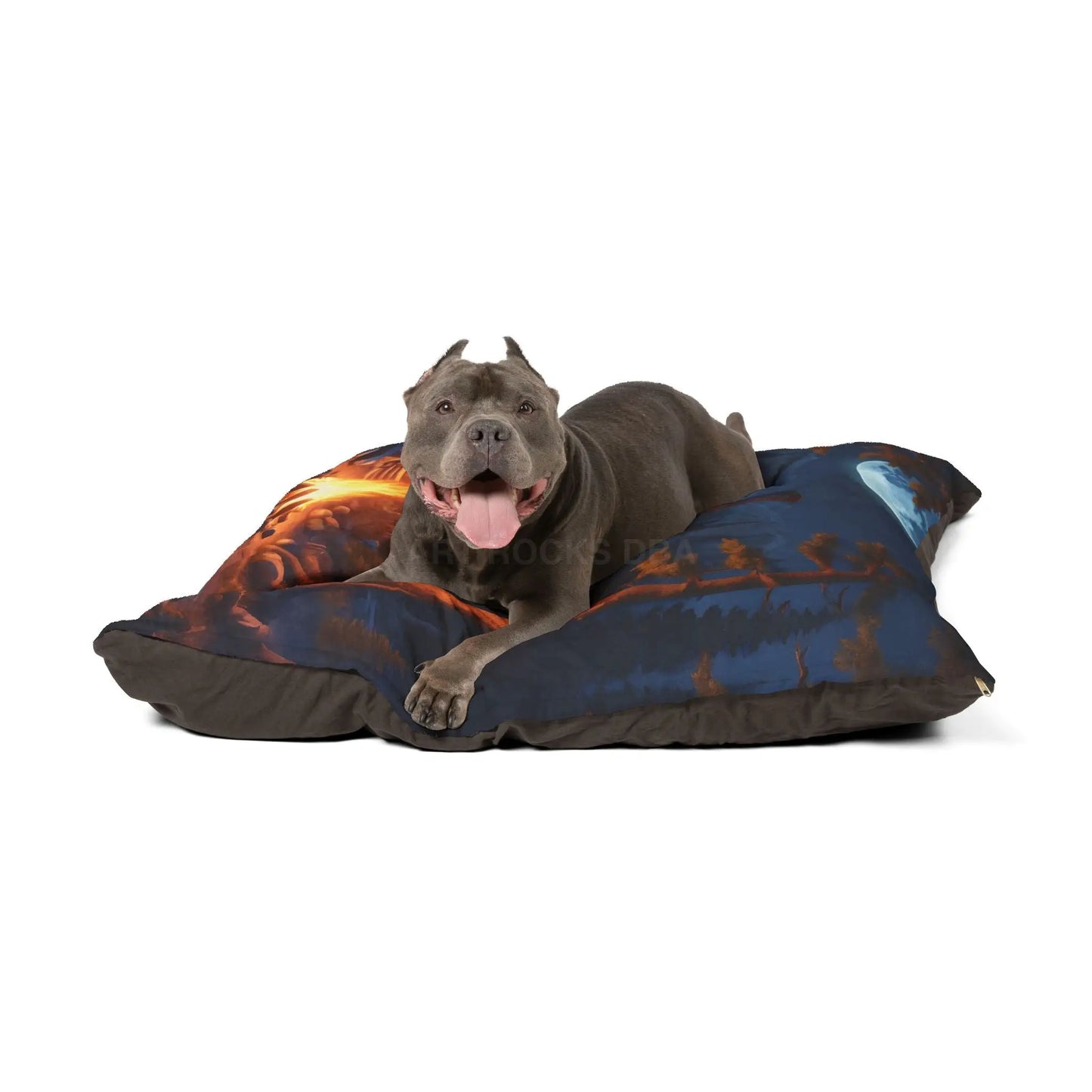 Cabin Campfire Pet Bed — Cozy Outdoor Log Cabin Dog/Cat Bed - Pets