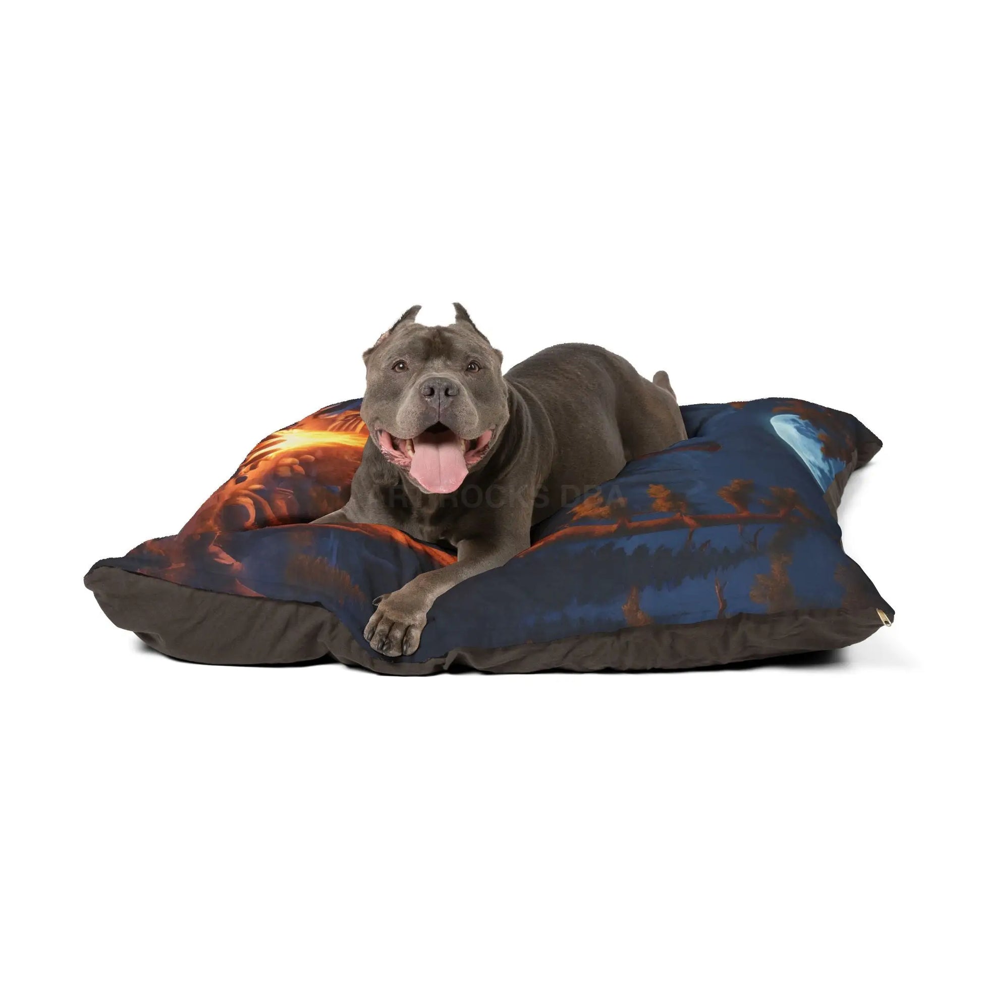 Cabin Campfire Pet Bed — Cozy Outdoor Log Cabin Dog/Cat Bed - Pets