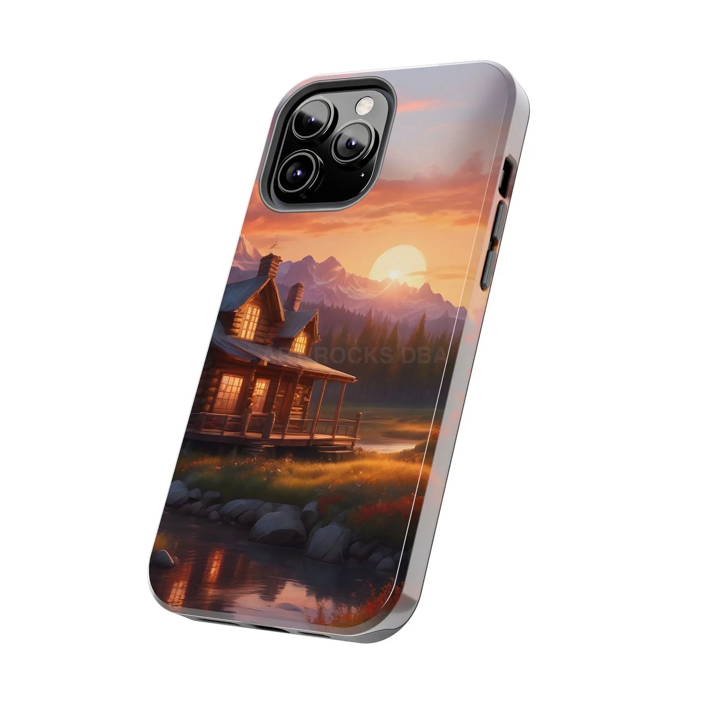 Cabin House in The Mountains Phone Cases - Nature Lover Gift Adventure Style Rustic Aesthetic Summer Vibe Camping