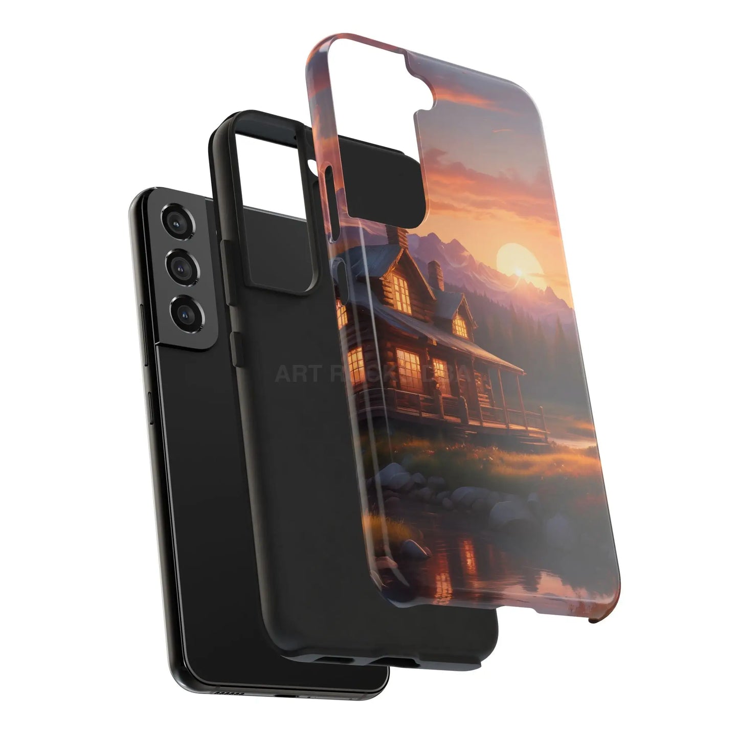 Cabin House in The Mountains Phone Cases - Nature Lover Gift Adventure Style Rustic Aesthetic Summer Vibe Camping