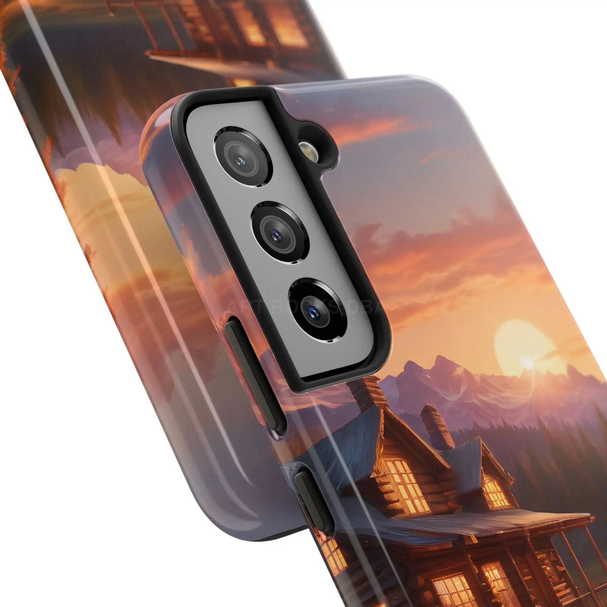 Cabin House in The Mountains Phone Cases - Nature Lover Gift Adventure Style Rustic Aesthetic Summer Vibe Camping