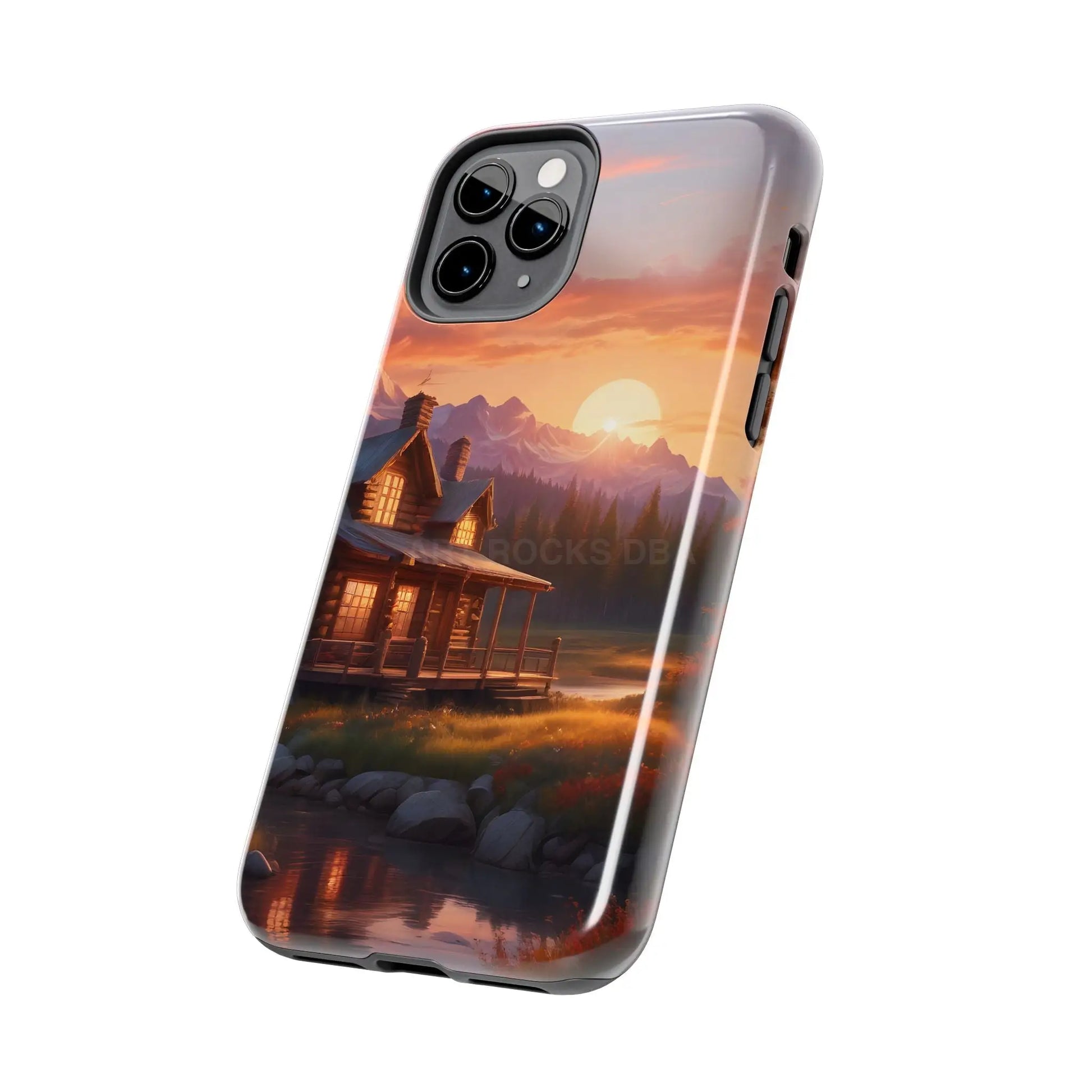 Cabin House in The Mountains Phone Cases - Nature Lover Gift Adventure Style Rustic Aesthetic Summer Vibe Camping