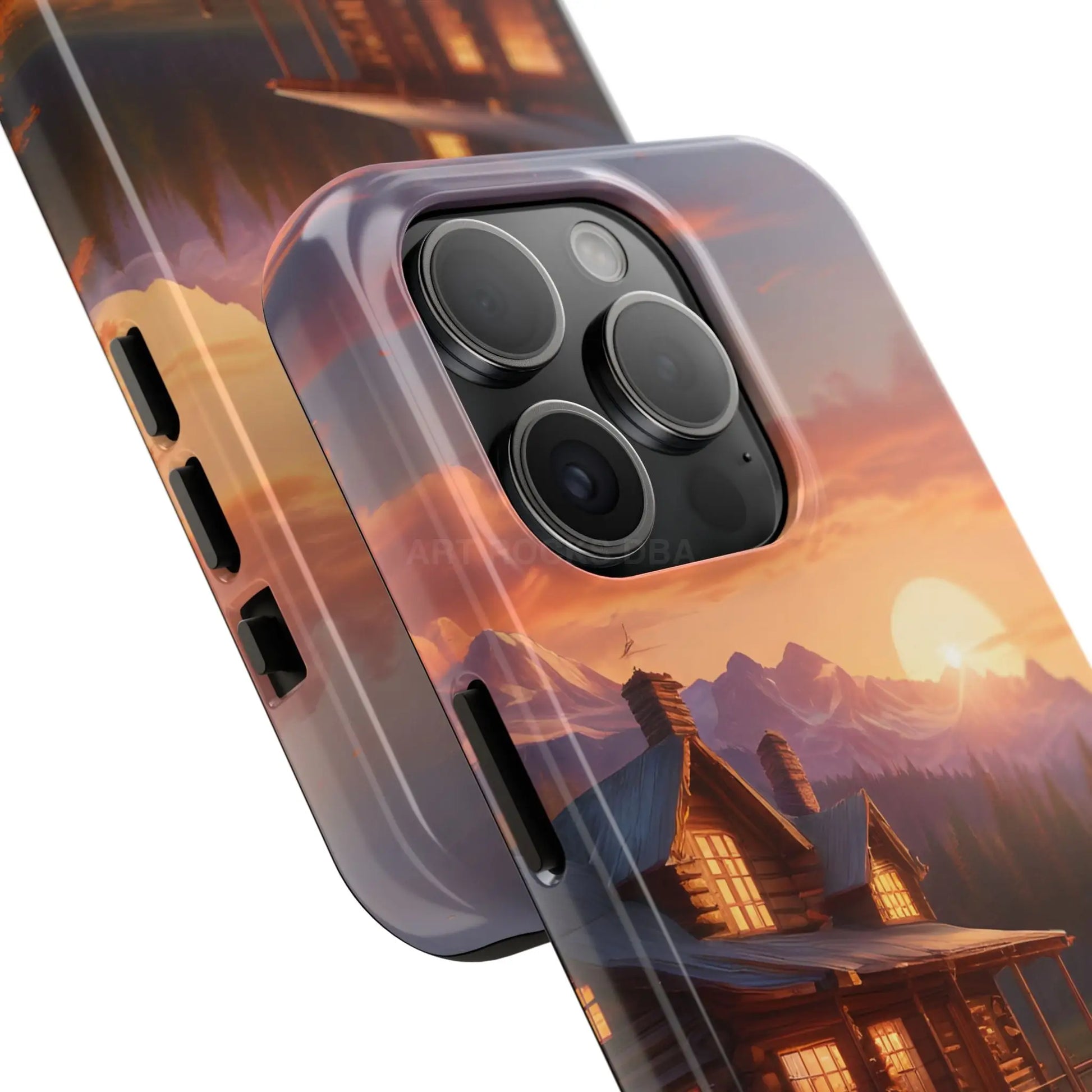 Cabin House in The Mountains Phone Cases - Nature Lover Gift Adventure Style Rustic Aesthetic Summer Vibe Camping