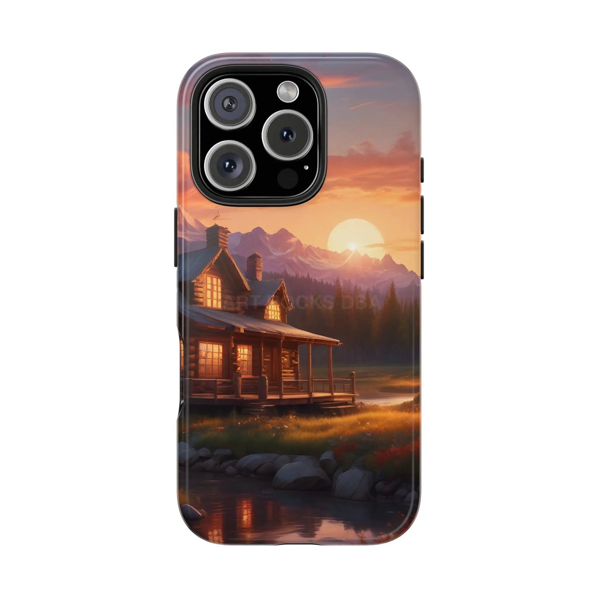 Cabin House in The Mountains Phone Cases - Nature Lover Gift Adventure Style Rustic Aesthetic Summer Vibe Camping