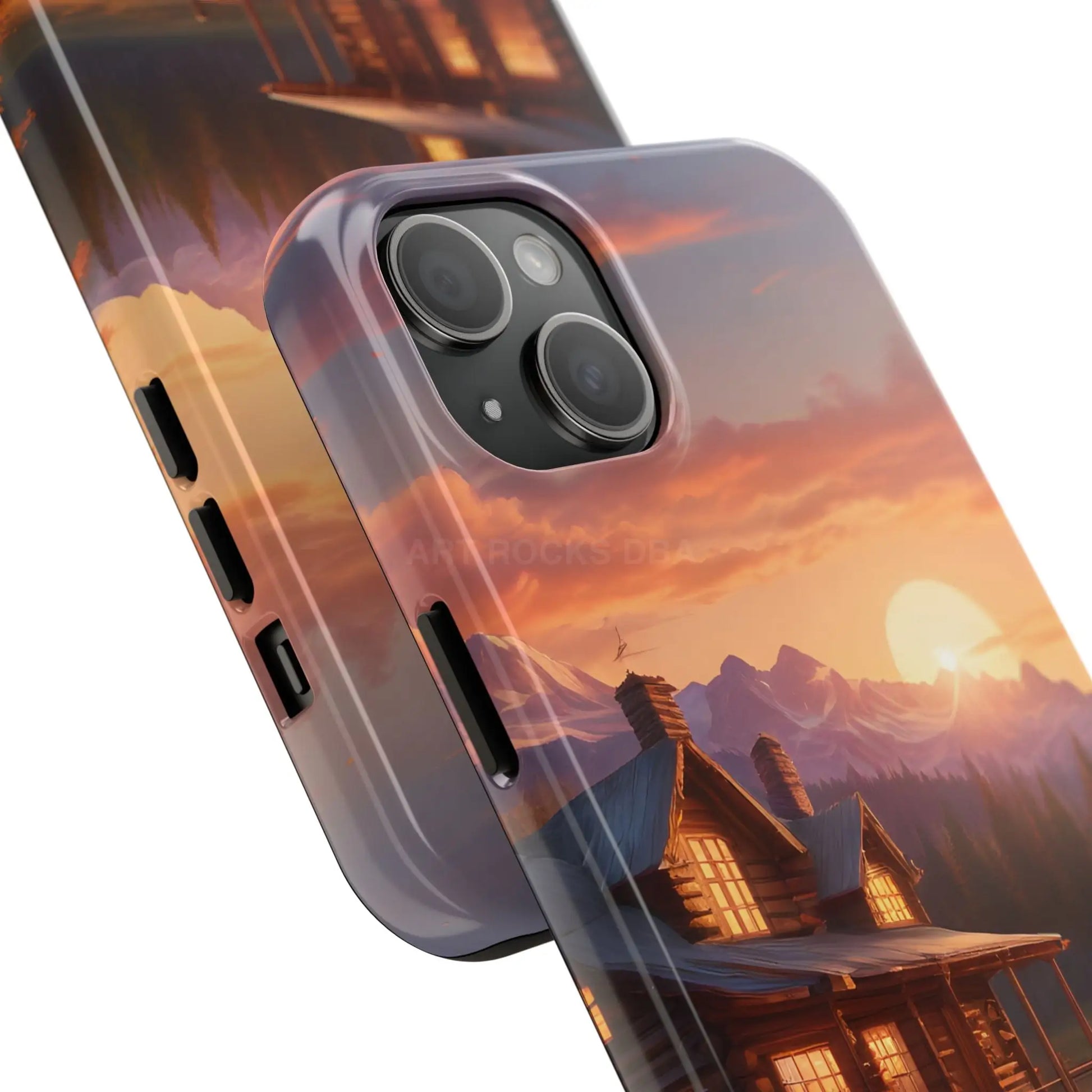 Cabin House in The Mountains Phone Cases - Nature Lover Gift Adventure Style Rustic Aesthetic Summer Vibe Camping