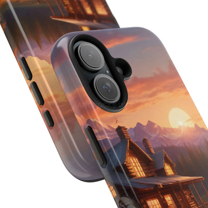 Cabin House in The Mountains Phone Cases - Nature Lover Gift Adventure Style Rustic Aesthetic Summer Vibe Camping