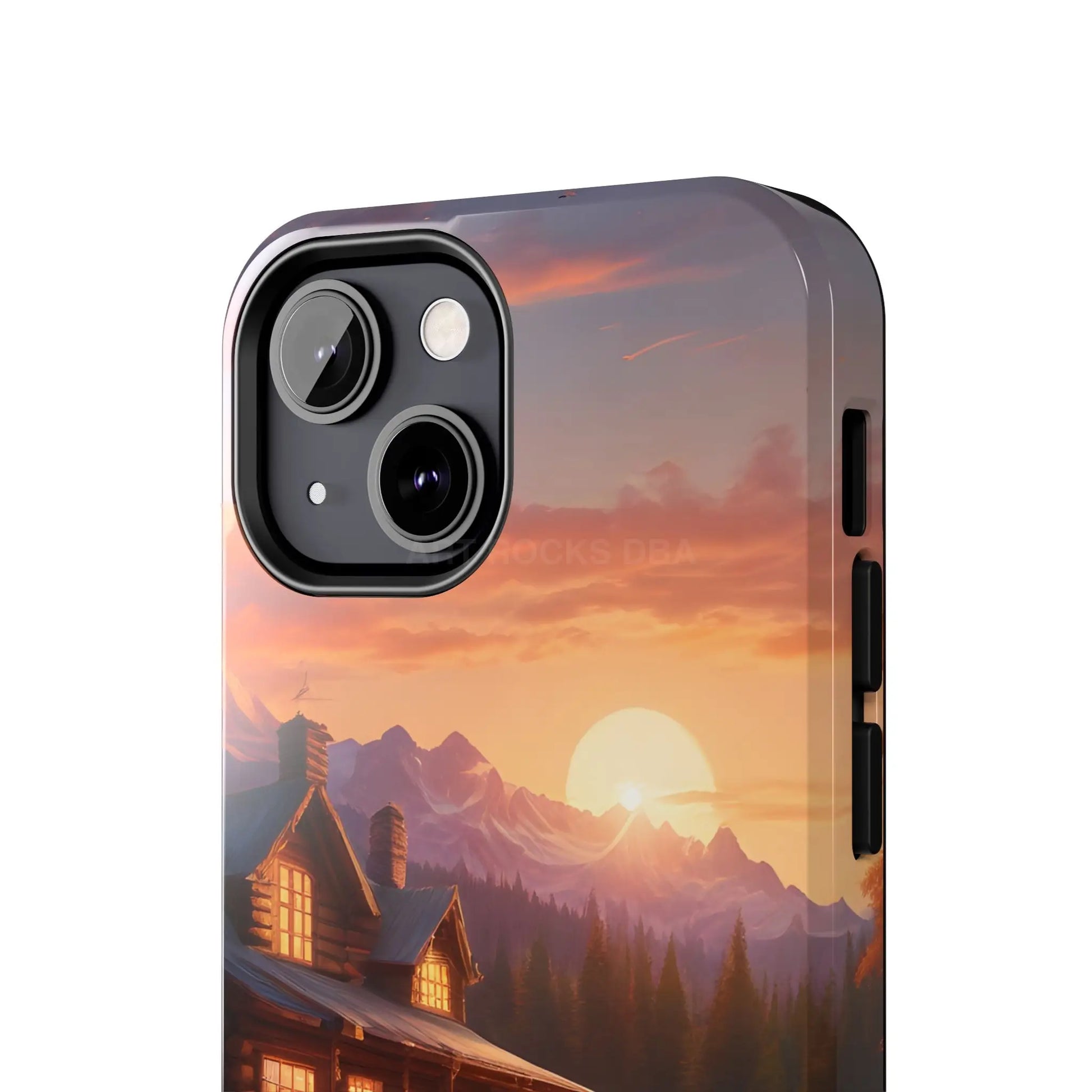 Cabin House in The Mountains Phone Cases - Nature Lover Gift Adventure Style Rustic Aesthetic Summer Vibe Camping