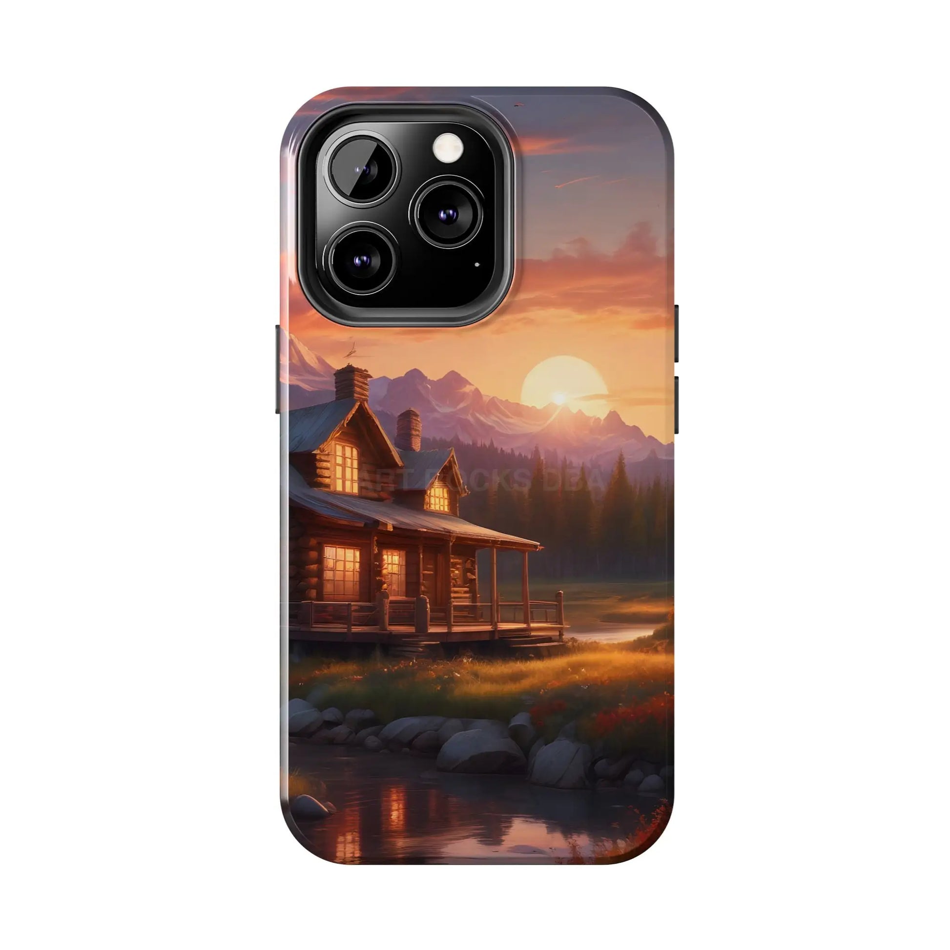 Cabin House in The Mountains Phone Cases - Nature Lover Gift Adventure Style Rustic Aesthetic Summer Vibe Camping