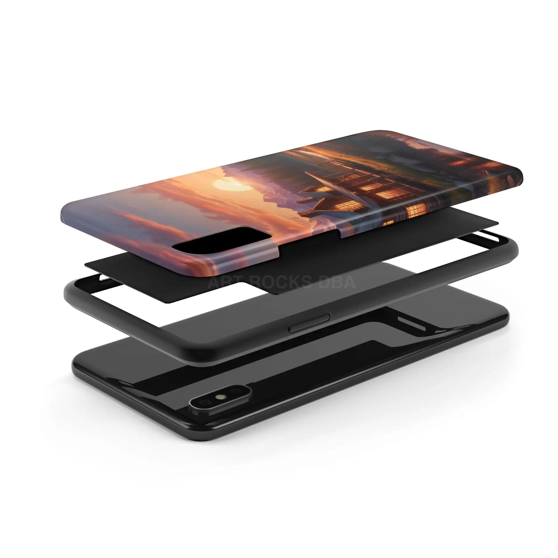 Cabin House in The Mountains Phone Cases - Nature Lover Gift Adventure Style Rustic Aesthetic Summer Vibe Camping