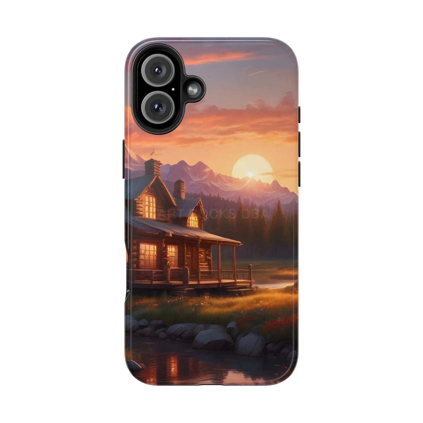 Cabin House in The Mountains Phone Cases - Nature Lover Gift Adventure Style Rustic Aesthetic Summer Vibe Camping