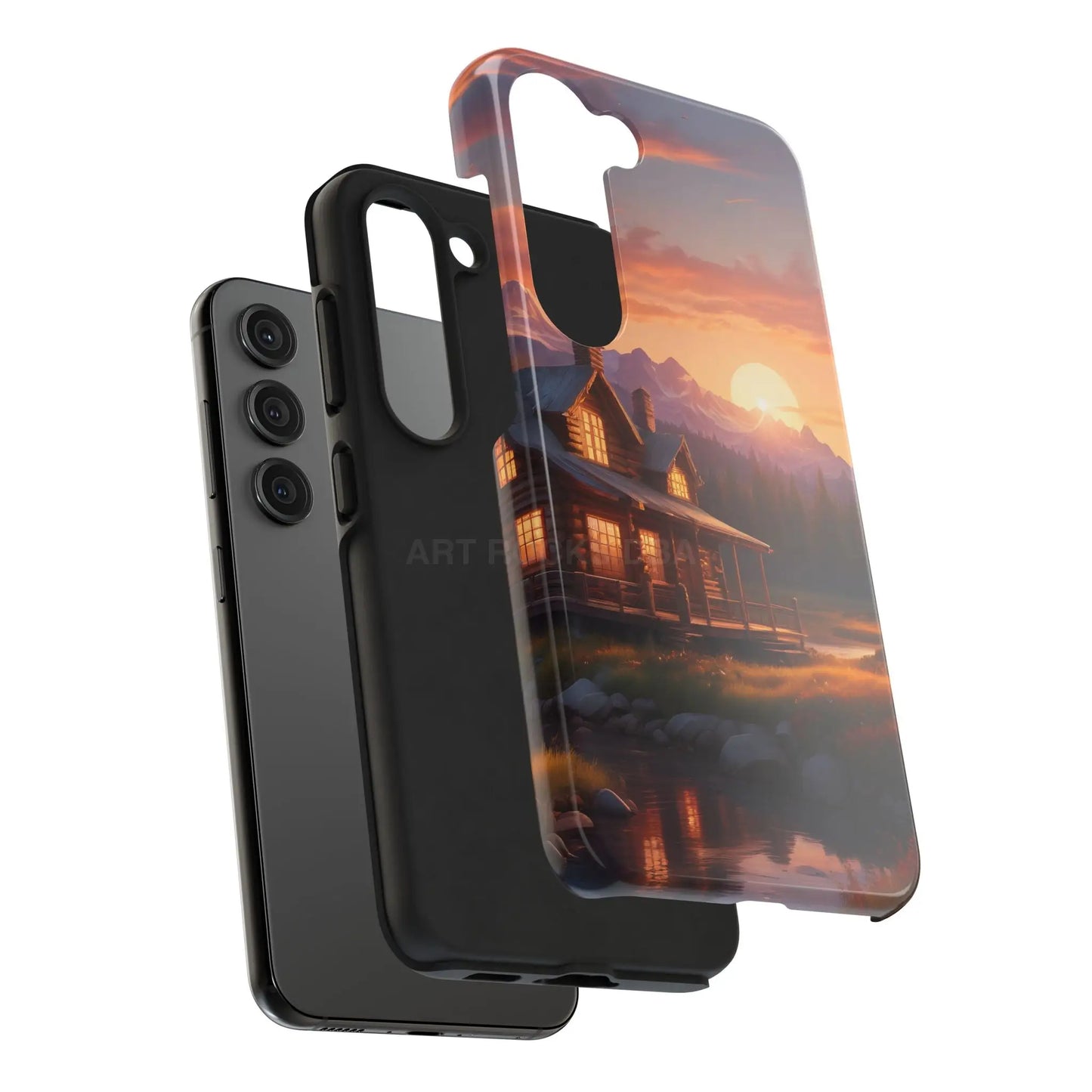 Cabin House in The Mountains Phone Cases - Nature Lover Gift Adventure Style Rustic Aesthetic Summer Vibe Camping