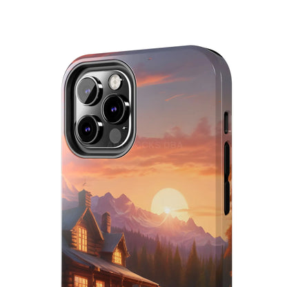 Cabin House in The Mountains Phone Cases - Nature Lover Gift Adventure Style Rustic Aesthetic Summer Vibe Camping