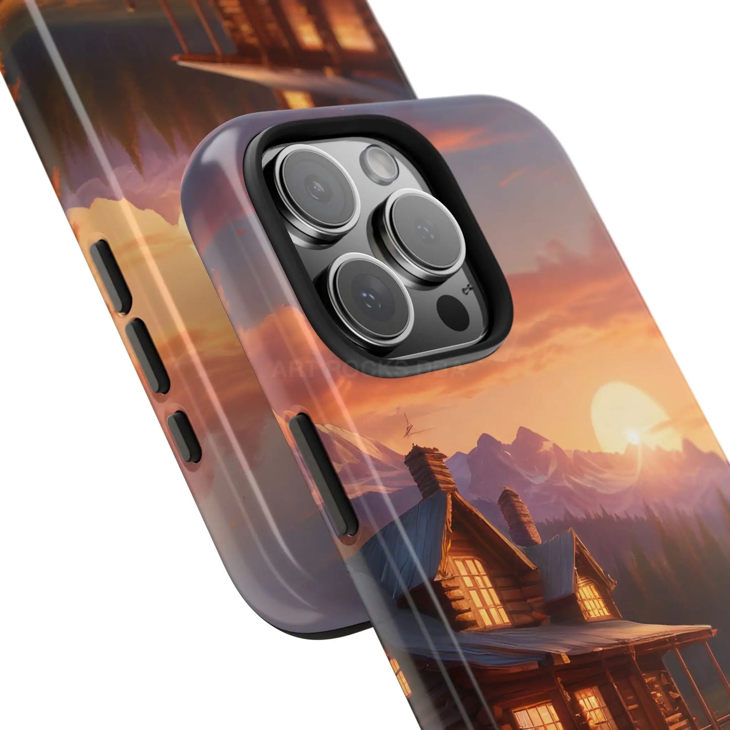 Cabin House in The Mountains Phone Cases - Nature Lover Gift Adventure Style Rustic Aesthetic Summer Vibe Camping