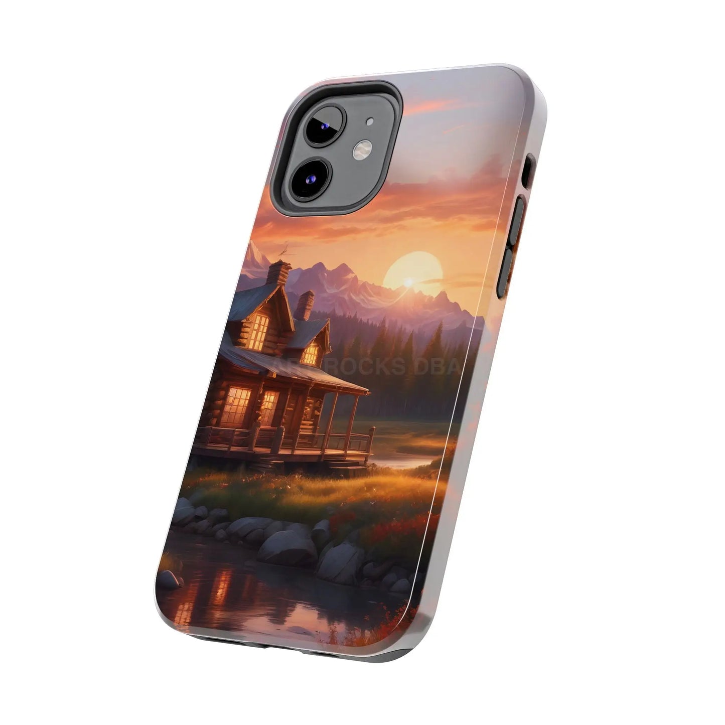 Cabin House in The Mountains Phone Cases - Nature Lover Gift Adventure Style Rustic Aesthetic Summer Vibe Camping