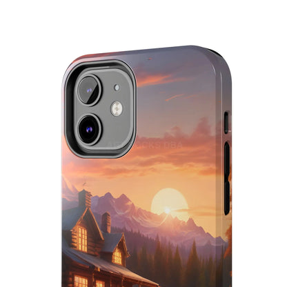 Cabin House in The Mountains Phone Cases - Nature Lover Gift Adventure Style Rustic Aesthetic Summer Vibe Camping