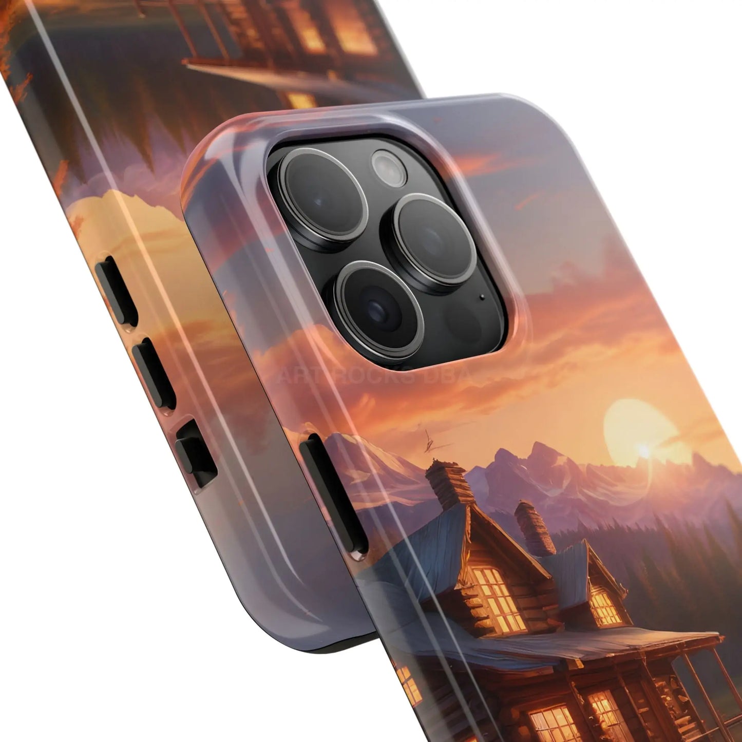 Cabin House in The Mountains Phone Cases - Nature Lover Gift Adventure Style Rustic Aesthetic Summer Vibe Camping