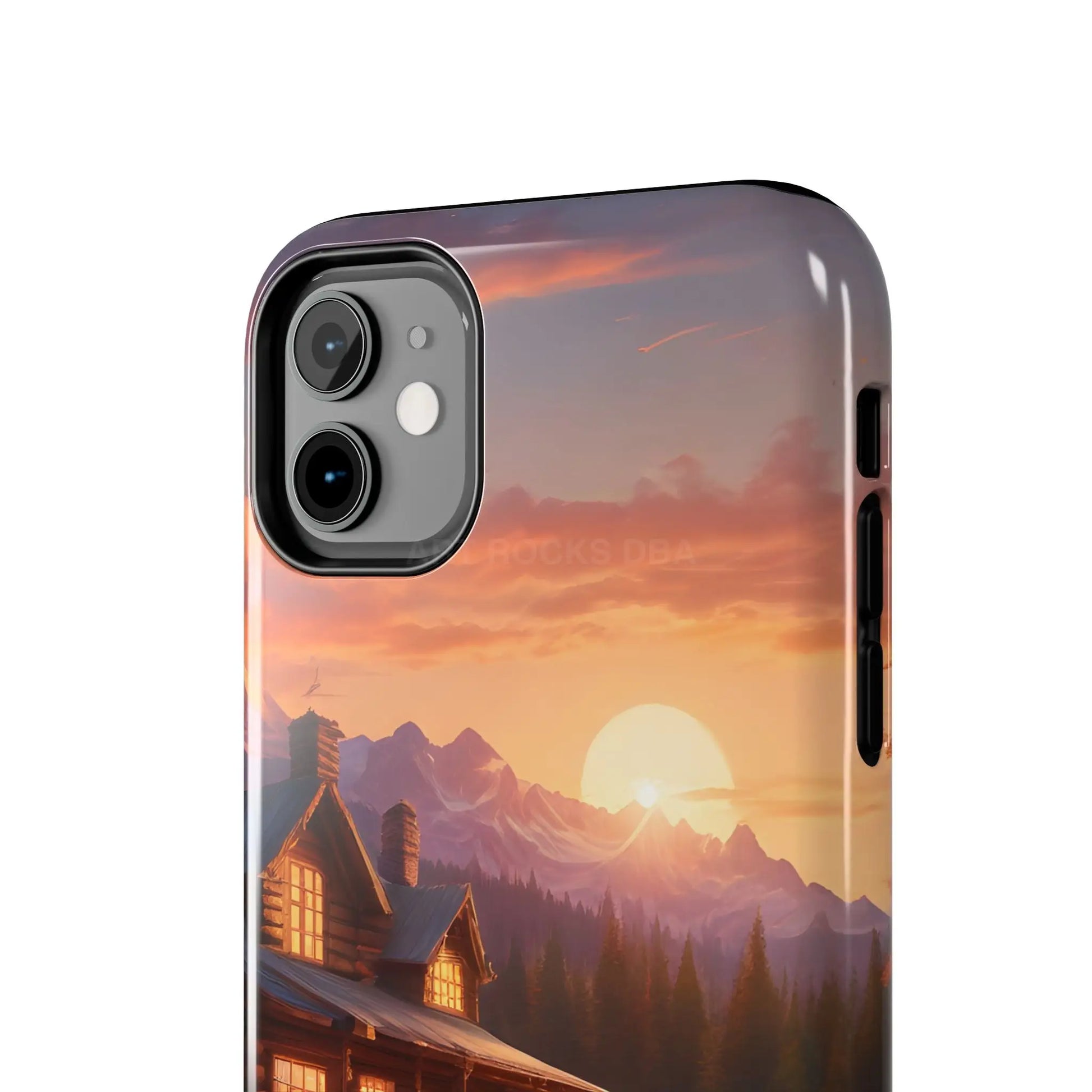 Cabin House in The Mountains Phone Cases - Nature Lover Gift Adventure Style Rustic Aesthetic Summer Vibe Camping