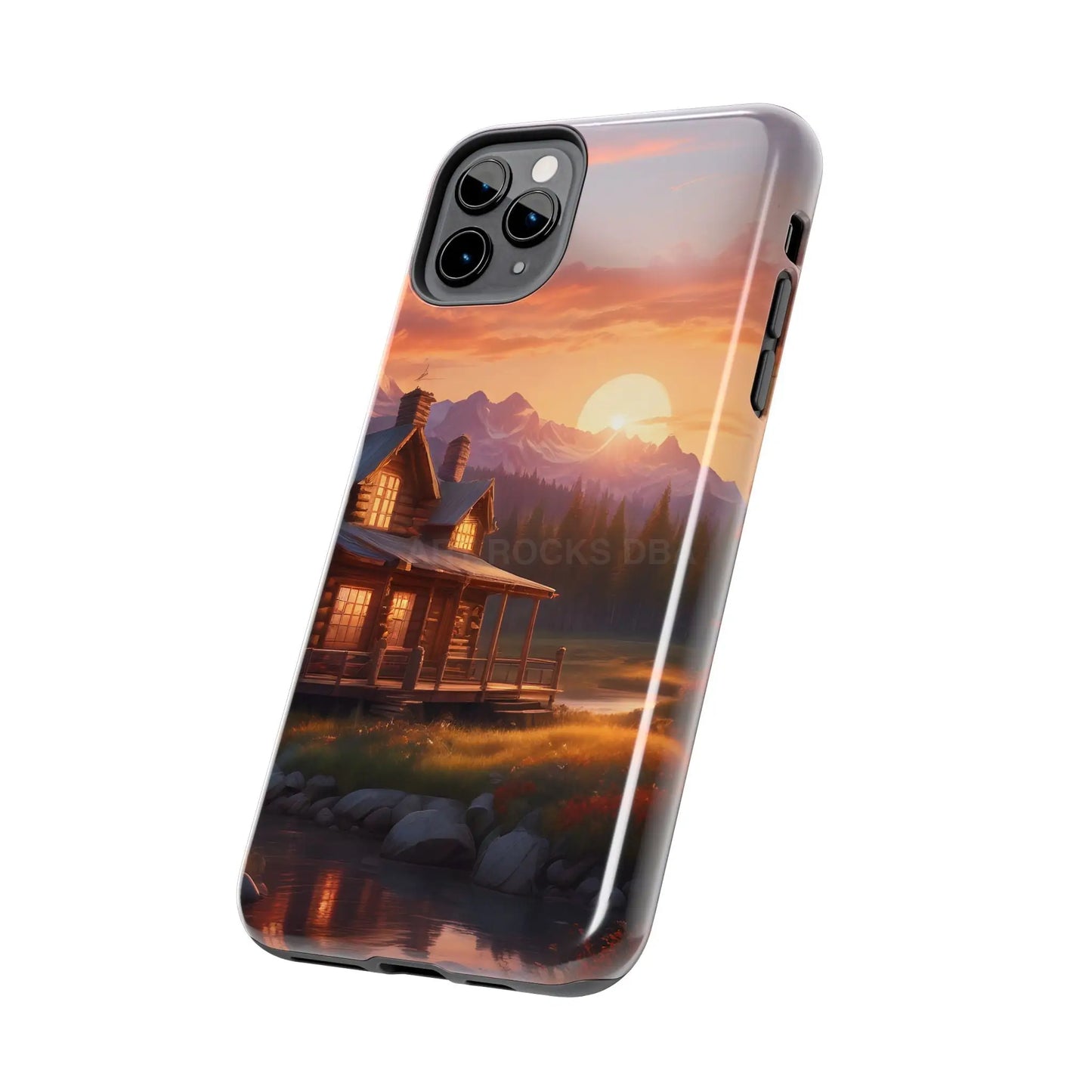 Cabin House in The Mountains Phone Cases - Nature Lover Gift Adventure Style Rustic Aesthetic Summer Vibe Camping