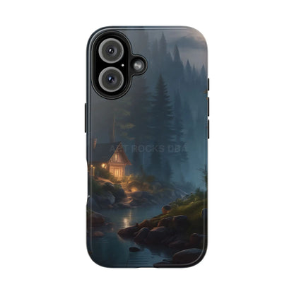 Cabin In The Woods Tough Phone Cases - Adventure Ready Gift for Hikers Forest Lovers Cozy Vibe - iPhone 16 - Phone Case