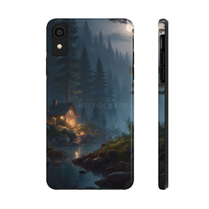 Cabin In The Woods Tough Phone Cases - Adventure Ready Gift for Hikers Forest Lovers Cozy Vibe - iPhone XR - Phone Case