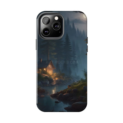Cabin In The Woods Tough Phone Cases - Adventure Ready Gift for Hikers Forest Lovers Cozy Vibe - Phone Case