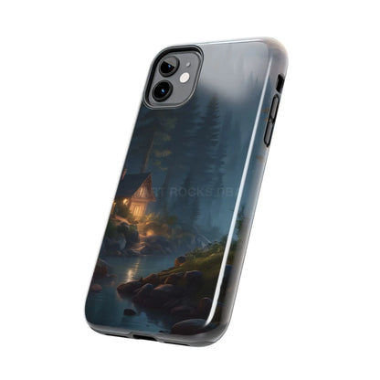 Cabin In The Woods Tough Phone Cases - Adventure Ready Gift for Hikers Forest Lovers Cozy Vibe - Phone Case