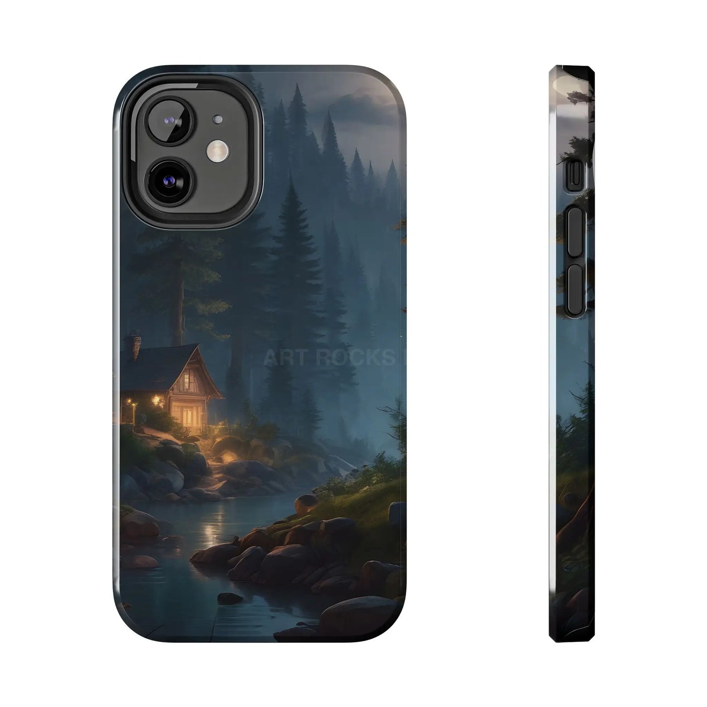 Cabin In The Woods Tough Phone Cases - Adventure Ready Gift for Hikers Forest Lovers Cozy Vibe - iPhone 12 Mini - Phone