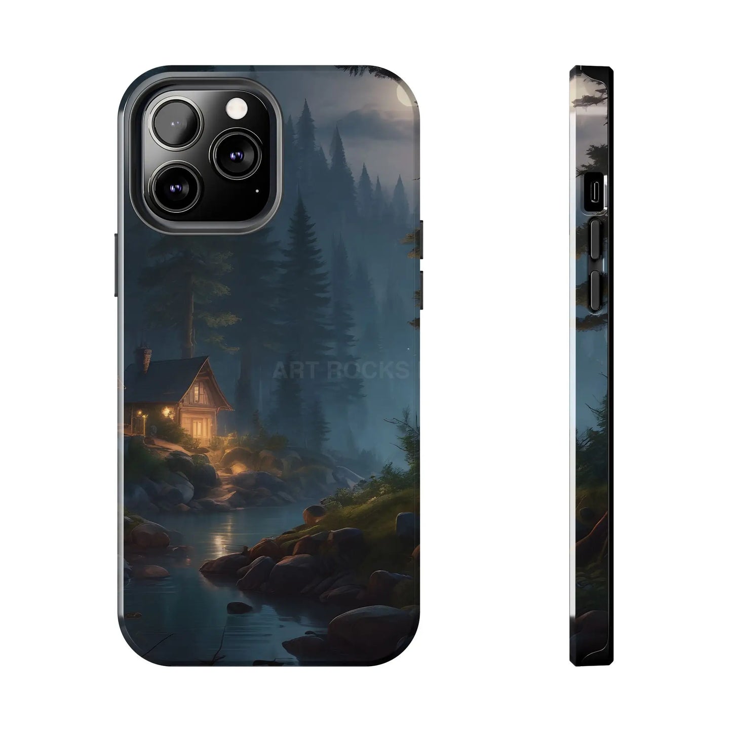 Cabin In The Woods Tough Phone Cases - Adventure Ready Gift for Hikers Forest Lovers Cozy Vibe - iPhone 13 Pro Max