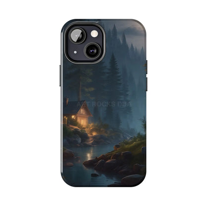 Cabin In The Woods Tough Phone Cases - Adventure Ready Gift for Hikers Forest Lovers Cozy Vibe - Phone Case