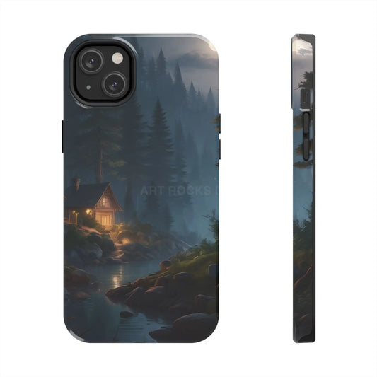 Cabin In The Woods Tough Phone Cases - Adventure Ready Gift for Hikers Forest Lovers Cozy Vibe - iPhone 14 Plus - Phone