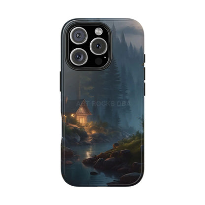 Cabin In The Woods Tough Phone Cases - Adventure Ready Gift for Hikers Forest Lovers Cozy Vibe - iPhone 16 Pro - Phone