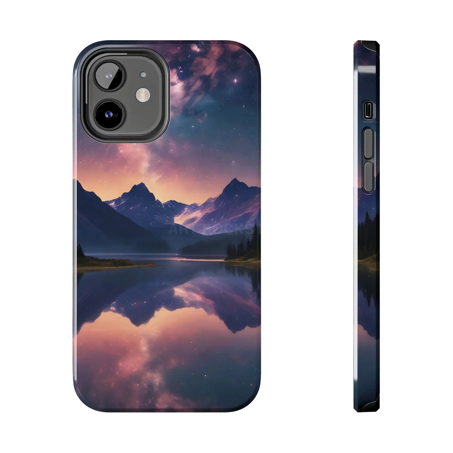 Calm Lake Reflecting the Stars Tough Phone Case - iPhone 12 - Phone Case