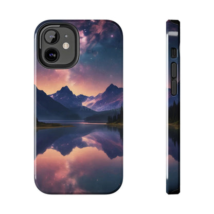 Calm Lake Reflecting the Stars Tough Phone Case - iPhone 12 Mini - Phone Case