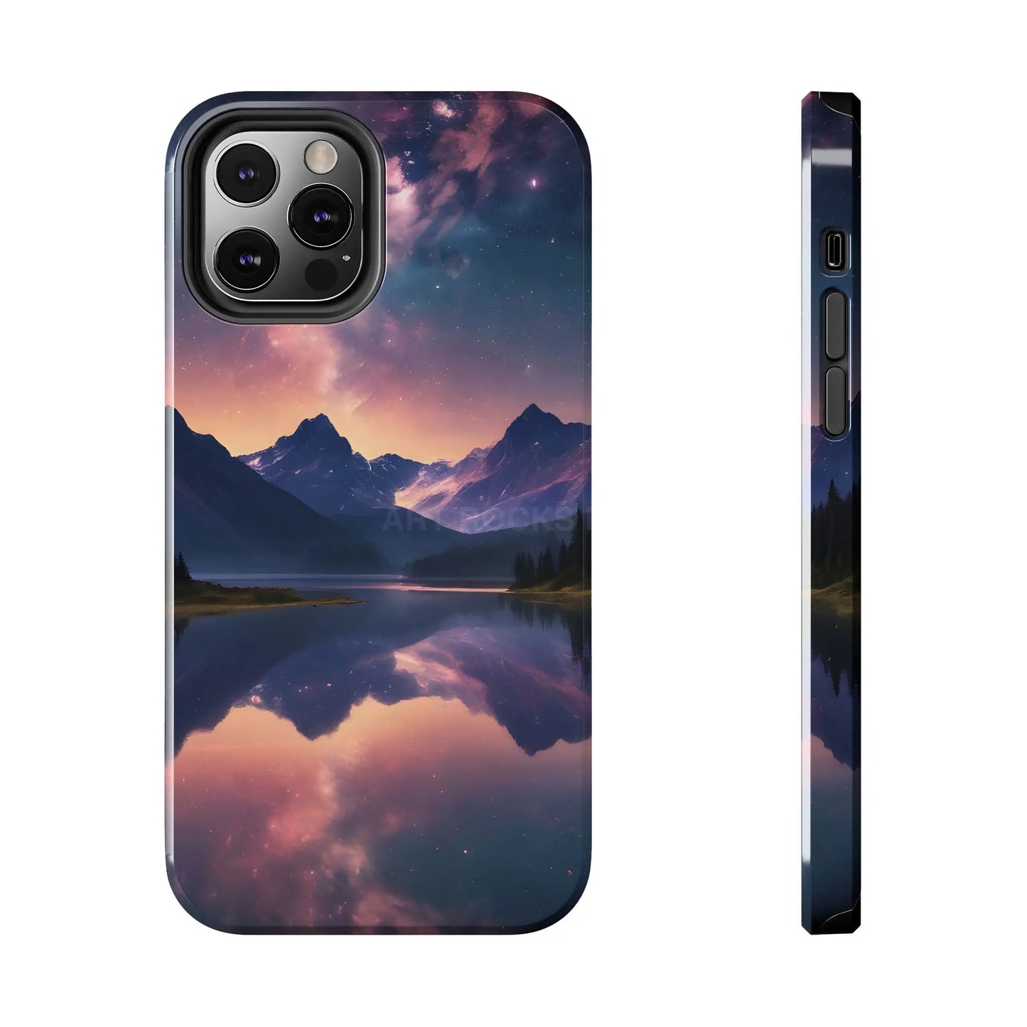 Calm Lake Reflecting the Stars Tough Phone Case - iPhone 12 Pro - Phone Case