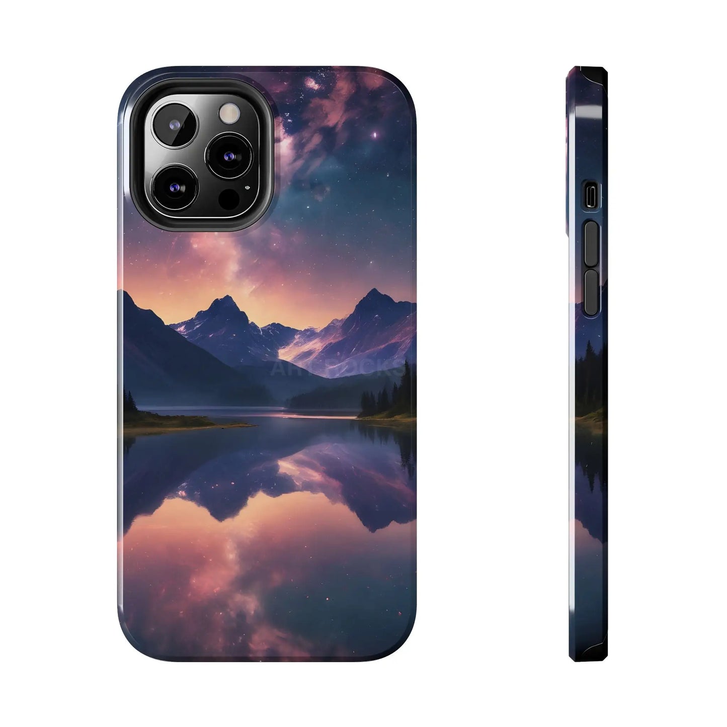 Calm Lake Reflecting the Stars Tough Phone Case - iPhone 12 Pro Max - Phone Case