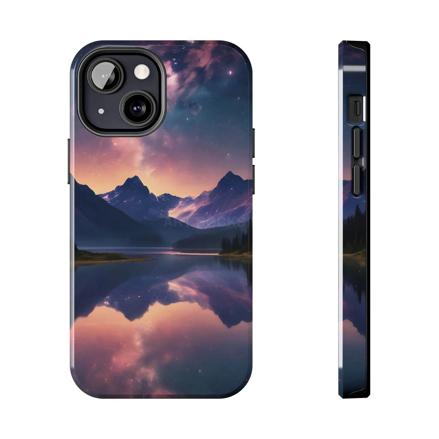 Calm Lake Reflecting the Stars Tough Phone Case - iPhone 13 Mini - Phone Case