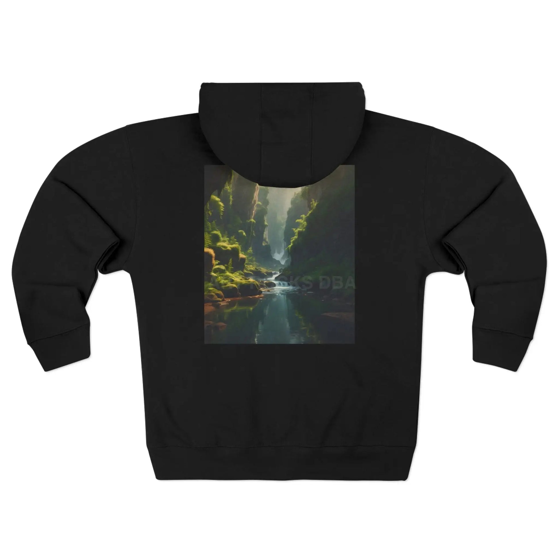Canyon Filled With Ferns Zip Hoodie - XS / Black - Hoodie